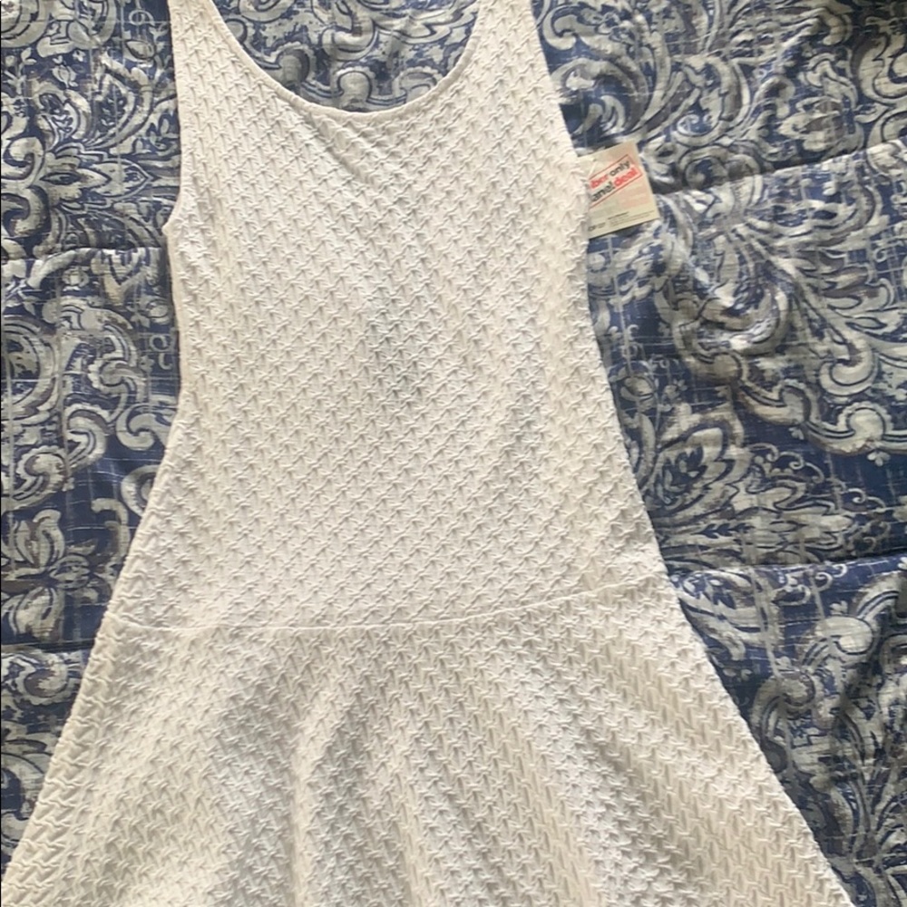 White body fit skater dress